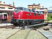 Diesellok V 200-018 auf der Drehscheibe des Deutschen Technik Museum(DTM)in Berlin.28.05.05