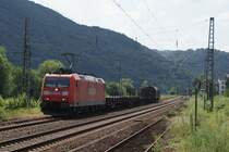 185 026-2 mit gem. Gz in Winningen am 02.07.09 Gr��e an den Tf !