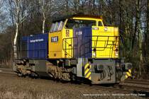 V 156 (TWE - Teutoburger Wald-Eisenbahn) f�hrt am 15. Dezember 2009 um 13:18 Uhr durch Ratingen Oberbusch
