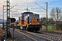 der  Wilde Willi  203 003 r�umt den Abzwg. Brunnenst�ck vor Karlsruhe
f�r die zu erwartene 50er der UEF am 04.12.09