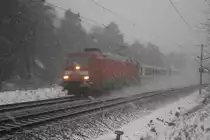 101 046 bei starkem Schneefall in Gifhorn am 18.12.2009