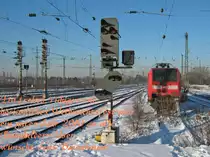 ... und einfach mal ein paar Tage den Pantographen unten lassen. Wie 146 027-8 in Hamm (Westf.) im Dez. 2008.