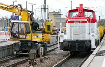 Johanna 01 in M�nchen-Pasing.
Der Umbau von Pasing geht langsam zu Ende.
Er ist nicht wieder zu erkennen.
Der Bagger links ist gerade defekt und wird repariert.
