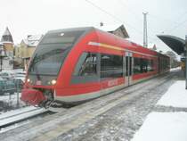 Hier 646 007-5 als RE3 von Angerm�nde nach Schwedt/Oder Hbf., dieser Zug stand am 21.12.2009 in Angerm�nde.