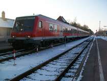 218 467-9 hinter RB 32801 von Hergatz nach Augsburg Hbf, Ki�legg, 18.12.09