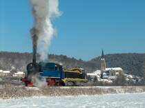 Dampflok TKt 48-87 mit diesellok BB 63149 - Treignes - 18-12-2009