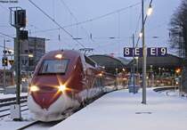 Thalys Triebzug 4331 als THA9448 (+20) nach Paris-Nord im Aachener Hbf 20.12.09