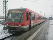 Hier 928 631 als RE5800 von Bad Belzig nach Szczecin Glowny, dieser Zug stand am 23.12.2009 in Angerm�nde.