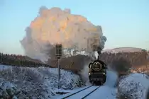 Als mein letztes Bild des Jahres nochmal 65 1049, von Annaberg nach Schlettau in H�he Sehma am 20.12.09