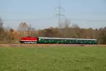 112 708 kurz vom Bahn�bergang Niederzw�nitz am 31.10.09
