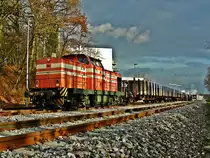 AL 44 am 13.11.07 bei Radersdorf mit einem Holzzug