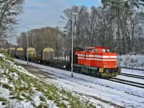 AL 44 am 16.11.07 bei Radersdorf mit einem Holzzug