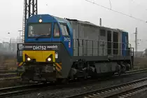 Die DH 752 von HGK (Vossloh) durchf�hrt am 28.12.09 Duisburg-Bissingheim