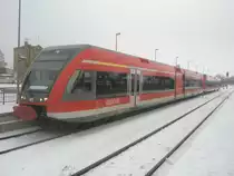 Hier 646 029-9 und 646 022-4 als RE6 nach Berlin Spandau, dieser Zug stand am 3.1.2010 in Neuruppin West.