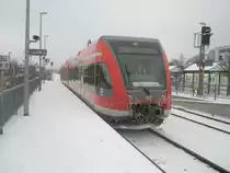 Hier 646 022-4 als RE6 nach Berlin Spandau, beim rangieren am 3.1.2010 in Neuruppin West.