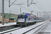 183 601-4 rangiert an die �stliche Ausfahrt des Bahnhofs Rzepin(Reppen) (30.12.09)