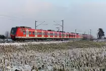 S11 Ri. D�sseldorf Flughafen Terminal (423 753-3) f�hrt am 3. Januar 2010 um 15:52 Uhr durch Neuss Allerheiligen