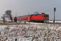 RE7 Ri. Rheine (112 xxx-3) f�hrt am 3. Januar 2010 um 15:58 Uhr durch Neuss Allerheiligen