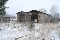 alter Lokschuppen der EFE am Bahnhof Finowfurt 07.01.2010