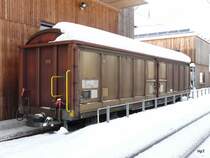 RhB - Gterwagen Haik-v 5115 abgestellt in Punt Muragl am 01.01.2010