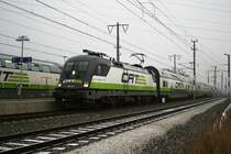 1116 141 mit CAT am 05.01.2010 in Wien Zentralfriedhof.