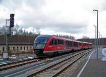 642 179 und 642 046 abgestellt in Adorf, 26.12.09.