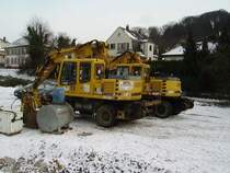 Die beiden Zweiwegebagger in Neckargemnd  Bhf. 