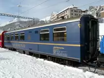 RhB - Speisewagen WR 3810 in St.Moritz am 01.01.2010