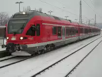 Am 07.Januar 2010 rollte der Zugverkehr noch planmig ber Rgen`s Schienen.So auch Flirt 429 030 der als RE 33216 Sassnitz-Rostock noch pnktlich in Bergen/Rgen hielt.