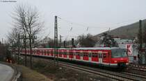 420*** und 957-3 als S1 zur Schwabstra�e bei Obert�rkheim 23.1.10