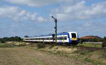 Eine NOB nach Hamburg-Altona am 14.08.2008 beim Passieren des ESig von Keitum.