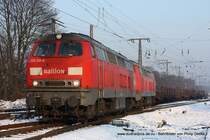 225 011-6 (Railion) f�hrt am 26. Januar 2010 um 15:42 Uhr mit einem G�terzug durch Duisburg Neudorf