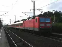 143 294-7 mit RB 21076 Neum�nster-Flensburg auf Bahnhof J�bek am 26-6-2007.