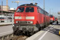 218 444-8 ud 218 423-2 als Lz in M�nchen Hbf am 29.07.2009