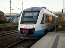 Nach dem alle Reisende,am 05.August 2009,in Bergen/R�gen,ausgestiegen waren,fuhr der OLA-Triebwagen 701 nach Mukran in die dortige Einsatzstelle zum Tanken.