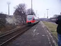 Talent Br 644 bei der abfahrt aus dem Bahnhof K�ln West am 6.2.10