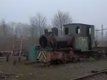 Eine alte Feldbahndampflok im ehemaligem BW K�ln-Nippes.7.2.10.