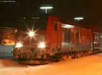 146 231-6  Triberger Wasserf�lle  mit dem RE 4729 (Karlsruhe Hbf-Konstanz) in St.Georgen(Schwarzw) 12.2.10