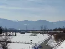 182 011-7 mit KLV-Zug richtung Brenner bei Langkampfen.08.02.2010