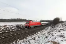 BR 101 027 mit einem IC nach TS am 07.01.2010