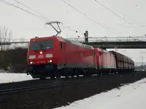 185 382-9 & 185 ??? mit Gz, zwischen Gem�nden (Main) und Karlstadt (Main), am 03.02.2010