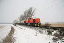 NE G1700 mit Wagen kurz hinter Meerbusch-Osterath. 13.02.10