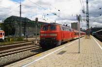 BR 218 472-3 bei der Einfahrt in M�nchen Hbf der Zug kam aus F�ssen