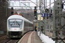 IC mit Steuerwagen voraus als IC 2870 durchf�hrt Erfurt-Bischleben.25.02.2010