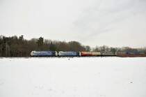 185 662 & 663 am 20.02.10 mit DGS 43130 Verona-Hamburg bei Eglharting/M�nchen
