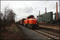 RBH 801 (G1206)  RuhrpottSprinter  ist bei der Kokerei Prosper in Richtung Herne/Wanne-Eickel unterwegs. (24.02.2010)

