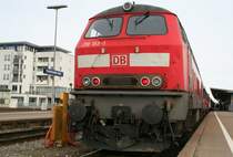 Dank einer Meldung im S�dbahnforum konnte ich die 218 193-1, die schon ihre 2. Fristverl�ngerung hat, in Friedrichshafen Stadt fotografieren, 27.02.10