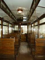 Innenansicht eines Stra�enbahnbeiwagens in Chemnitz 24.06.05