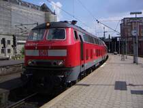 218 499-2 bei der einfahrt in denn Hamburger HBF am 2.7.05