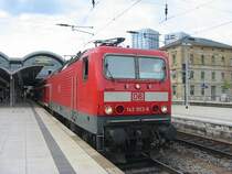 143-953 am 7.7.2005 in Mainz Hbf dieser Zug kommt von Darmstadt und f�hrt nun nach Frankfurt a. M.